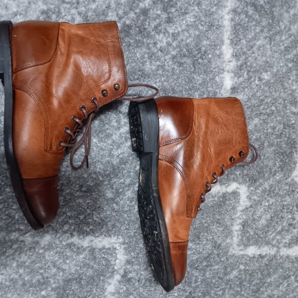 Wolverine BLVD womens leather chestnut boots 6.5 - Picture 3 of 8